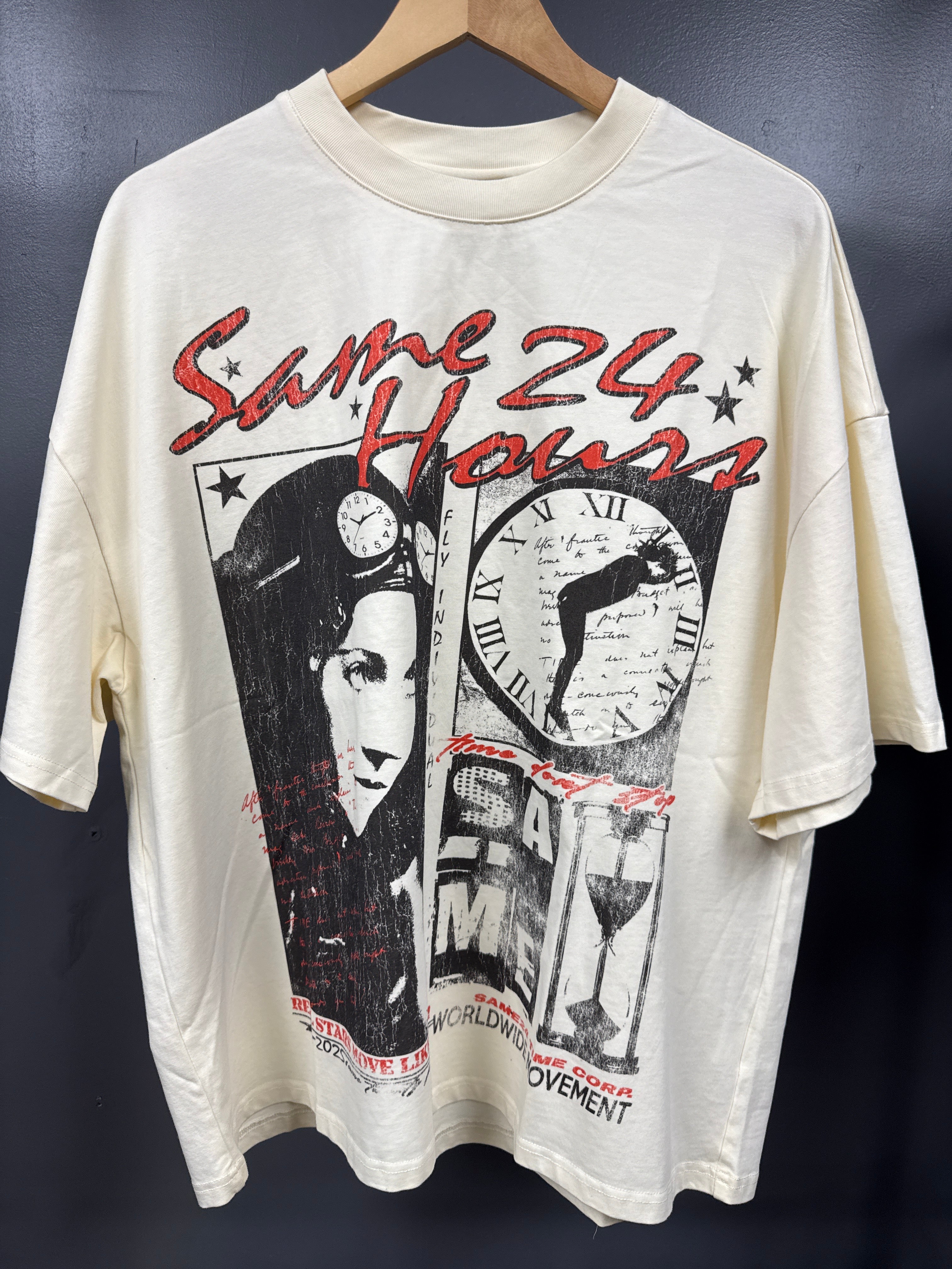 Same 24Hrs Clock Tee - size L