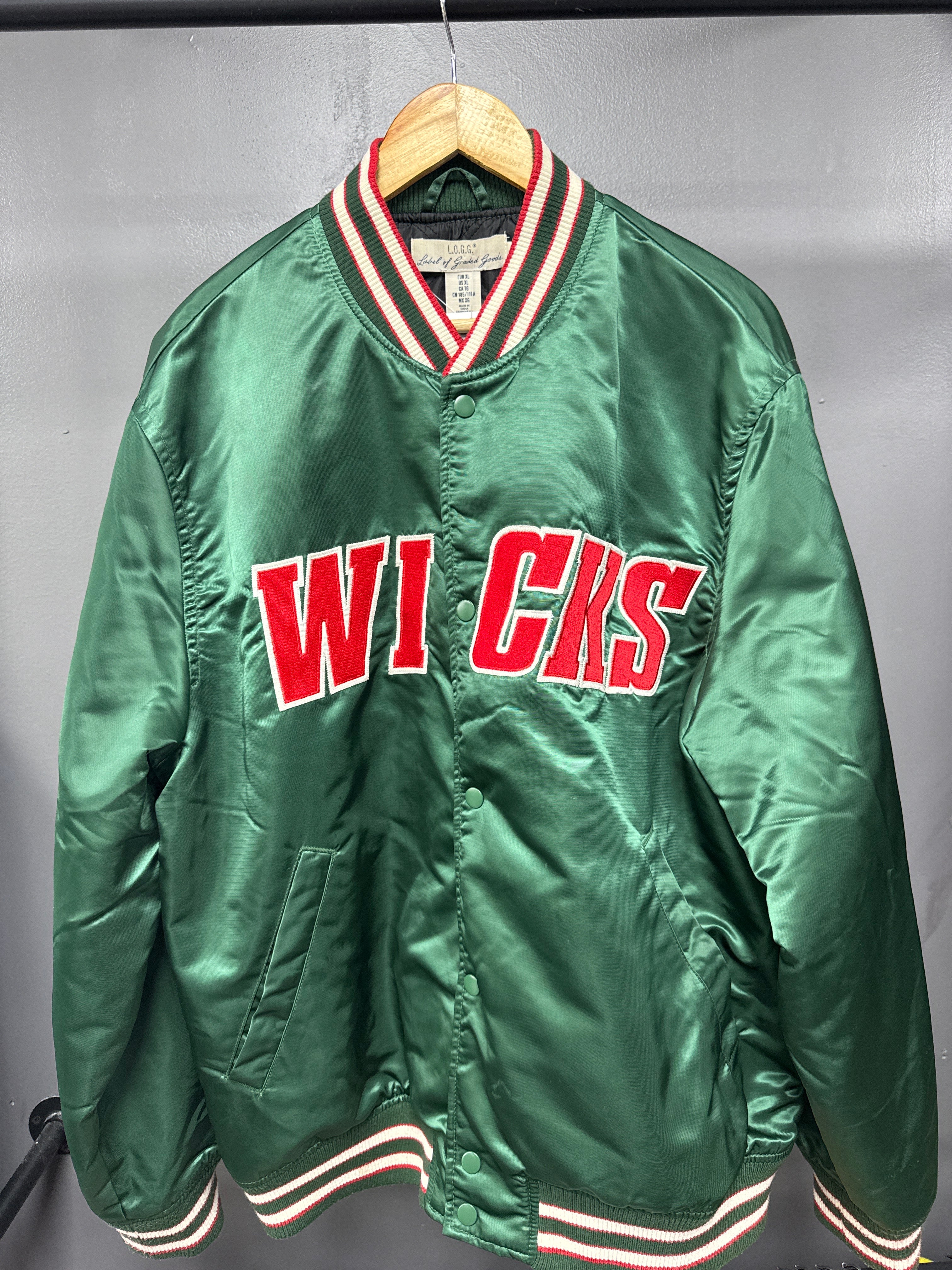 L.O.G.G Varsity Jacket Green - size xl