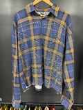 Vale Blue Rhinestone Flannel - size xl