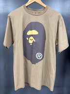 BAPE Brown Big Head Tee - size L