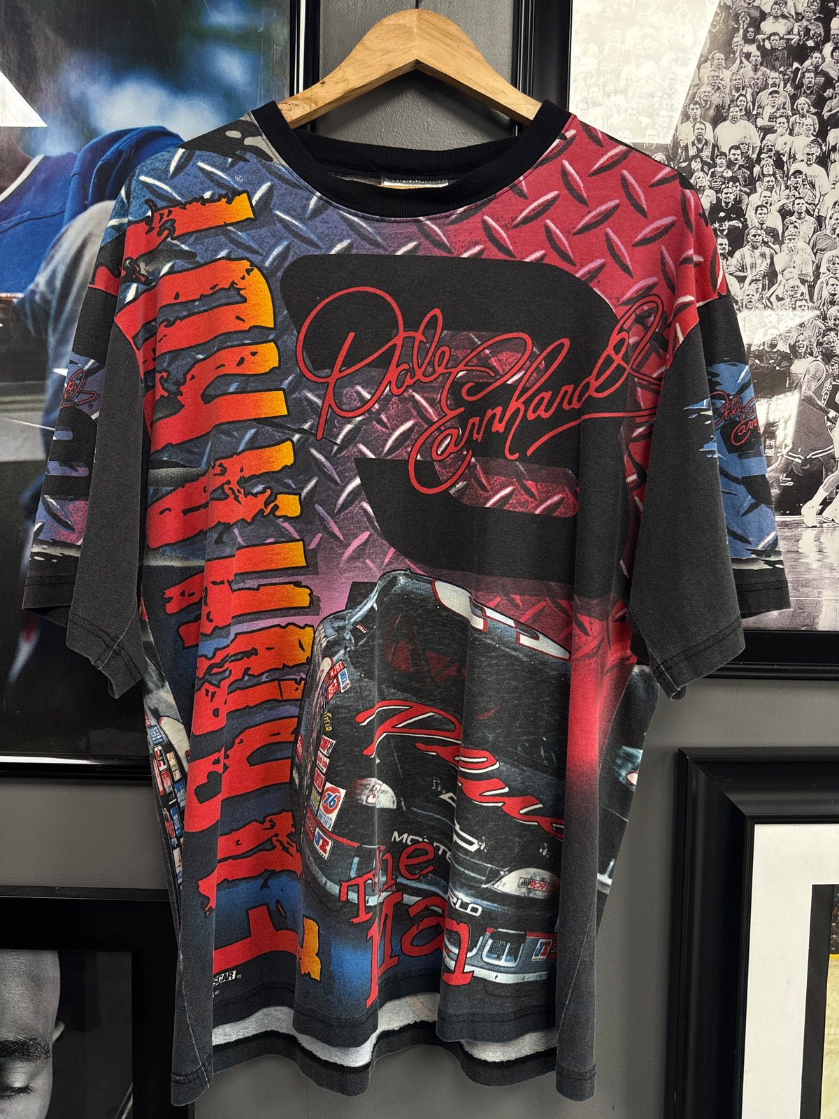 Dale Earnhardt Born to Run AOP Tee - size L