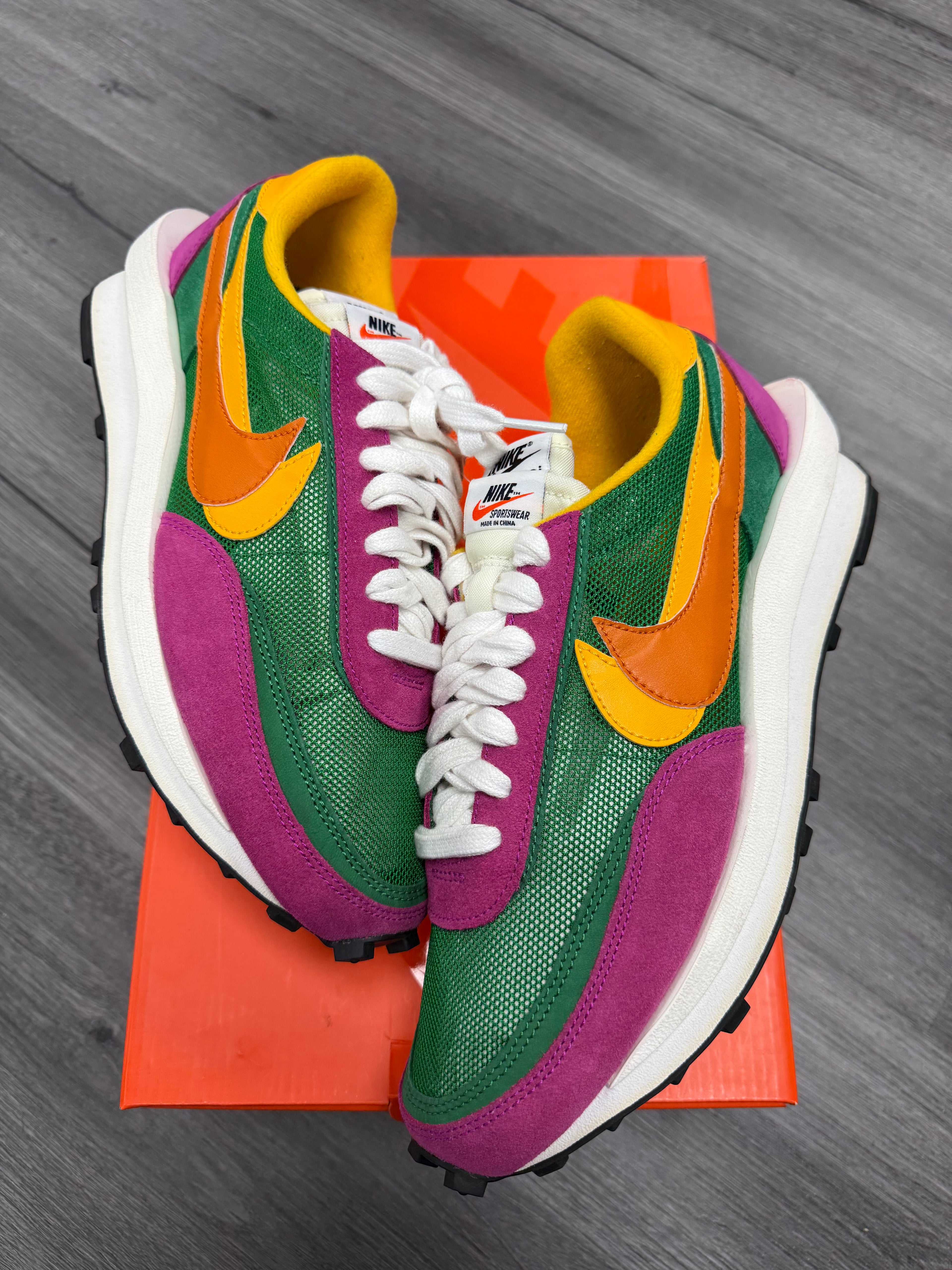 Nike LD Waffle Sacai Pine Green - size 10