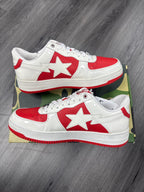 Bapesta White Red - size 9