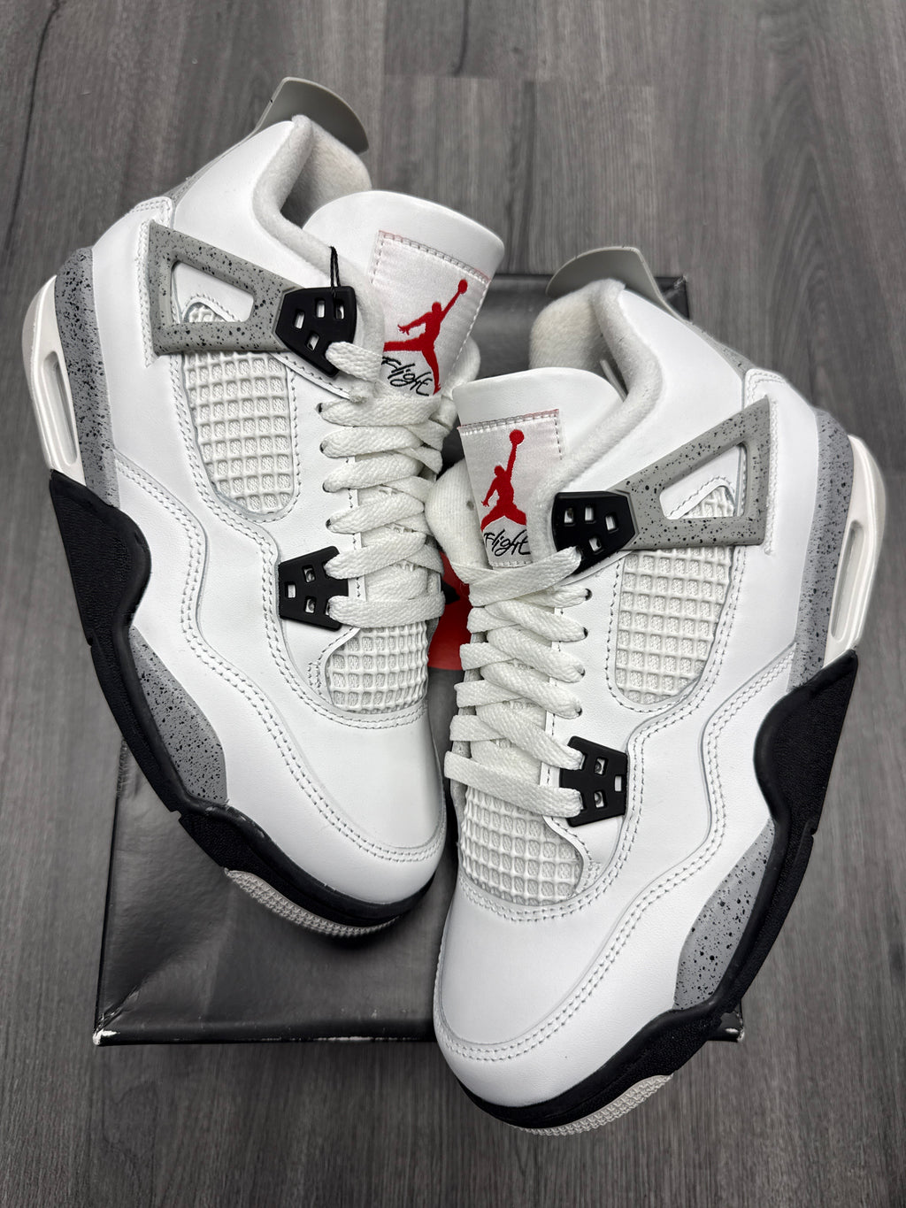 Jordan 4 White Cement GS - size 6