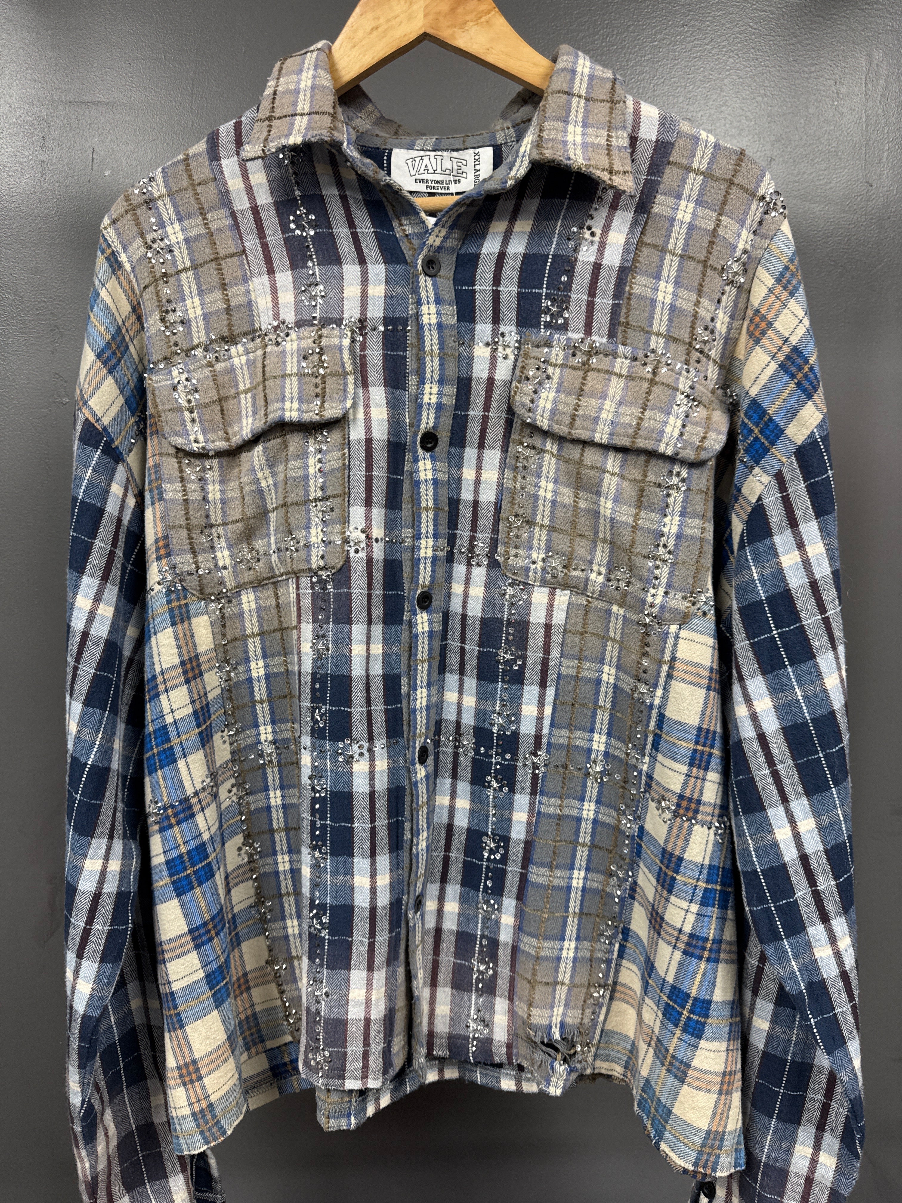Vale Rhinestone Flannel - size 2xl