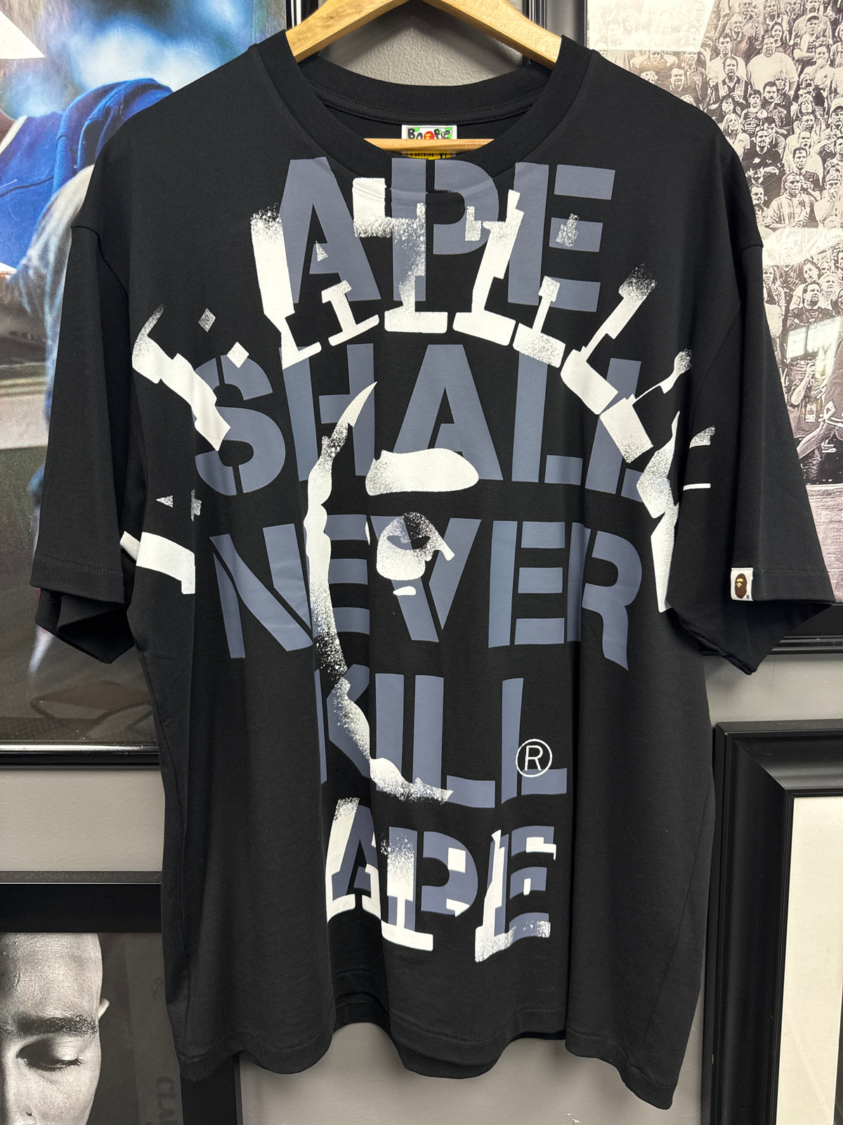 BAPE Shall Never Kill Tee - size xl