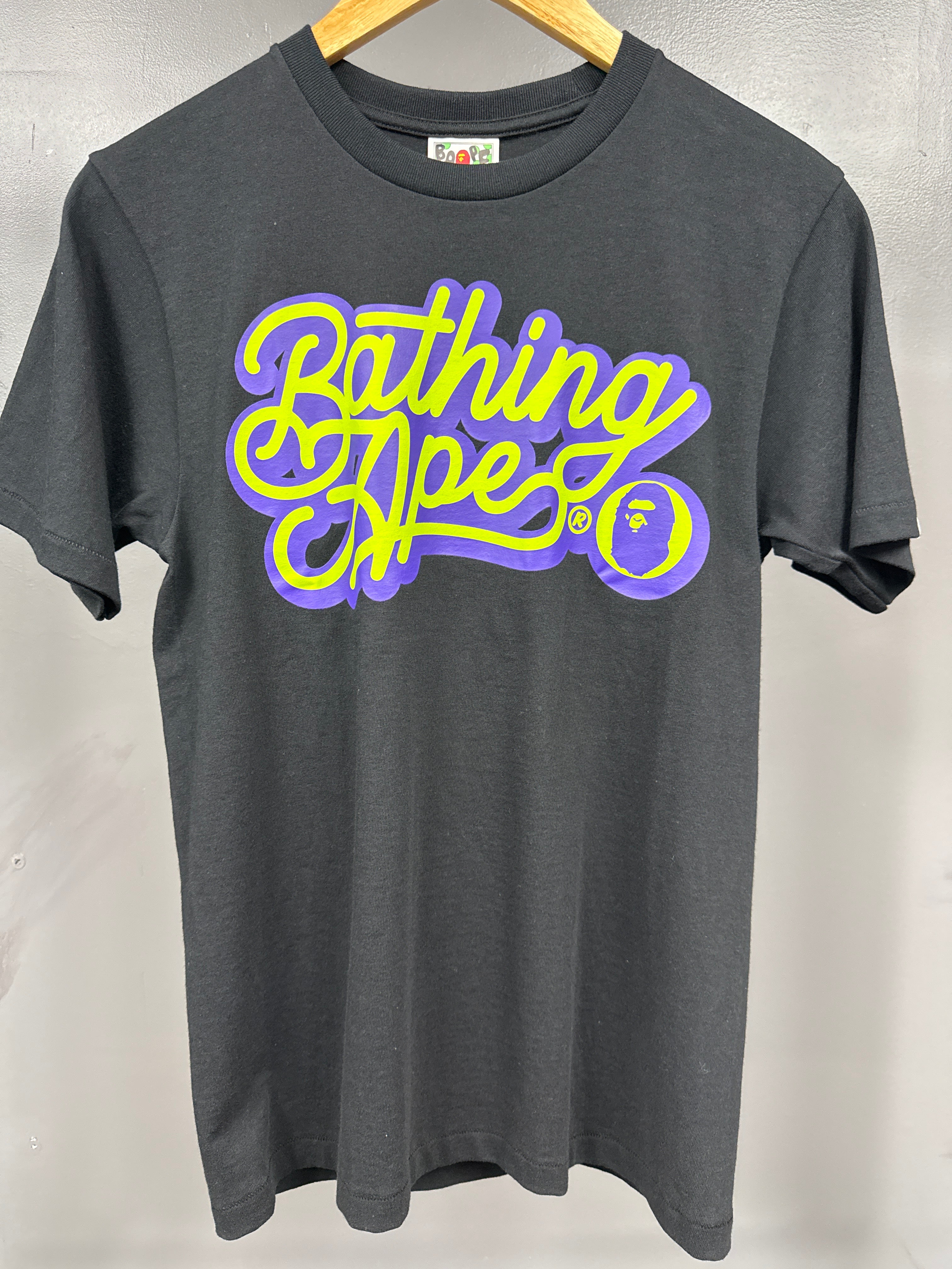 BAPE Bathing Ape Tee Purple/Green - size s