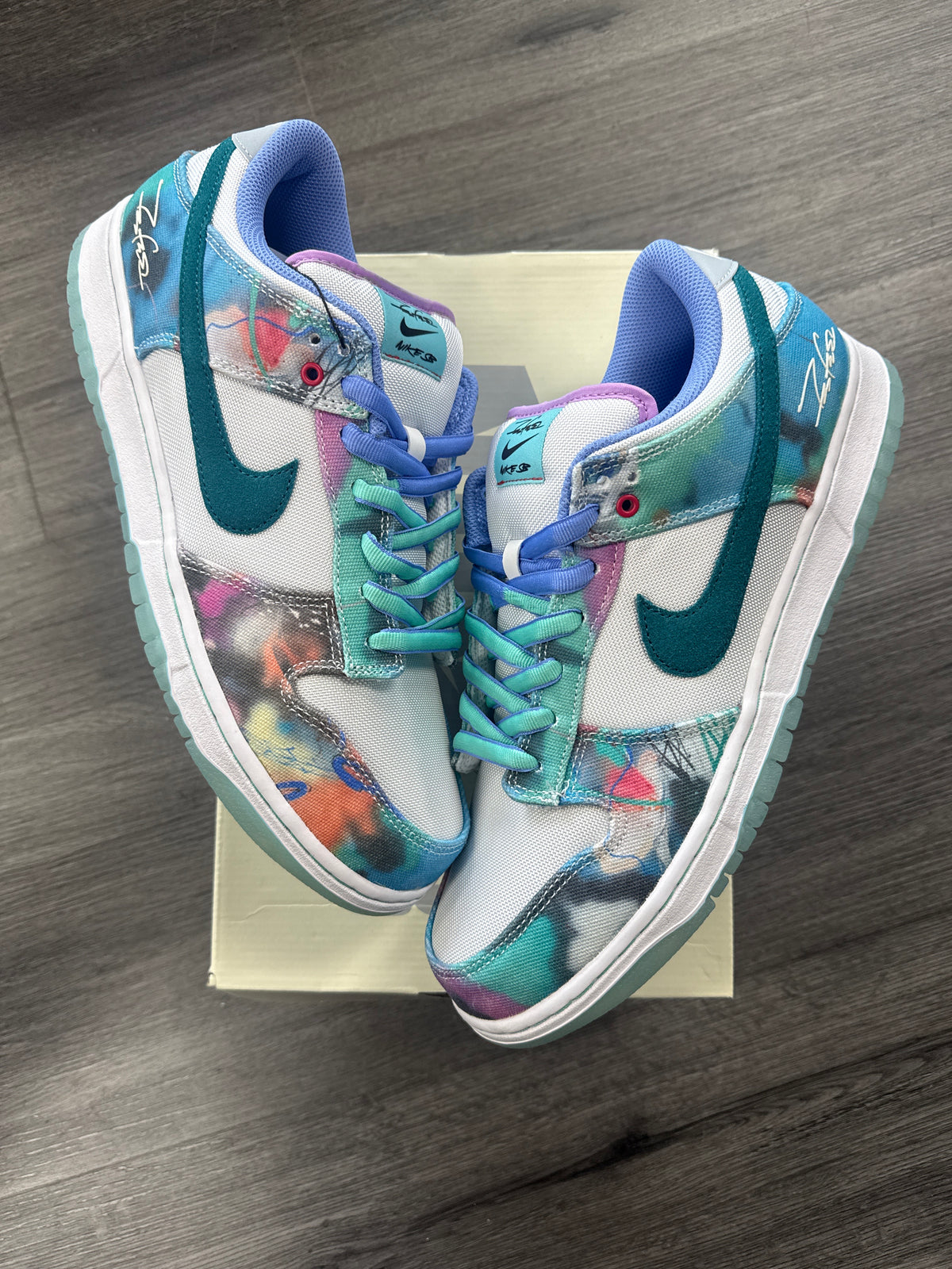 Nike Dunk Low SB Futura Bleached Aqua - size 12