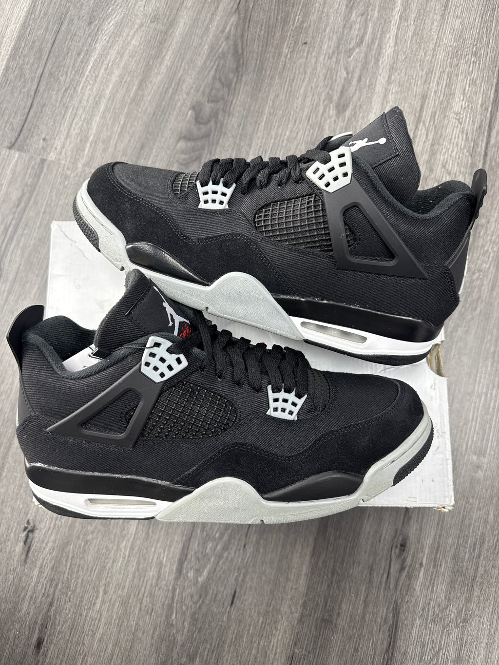 Jordan 4 Black Canvas - size 12