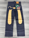 Vintage Evisu Brown Daicock Dragon Patch Jeans