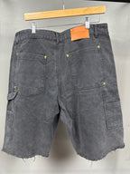 Lost Gallery Double Knee Jean Shorts Black - size xl