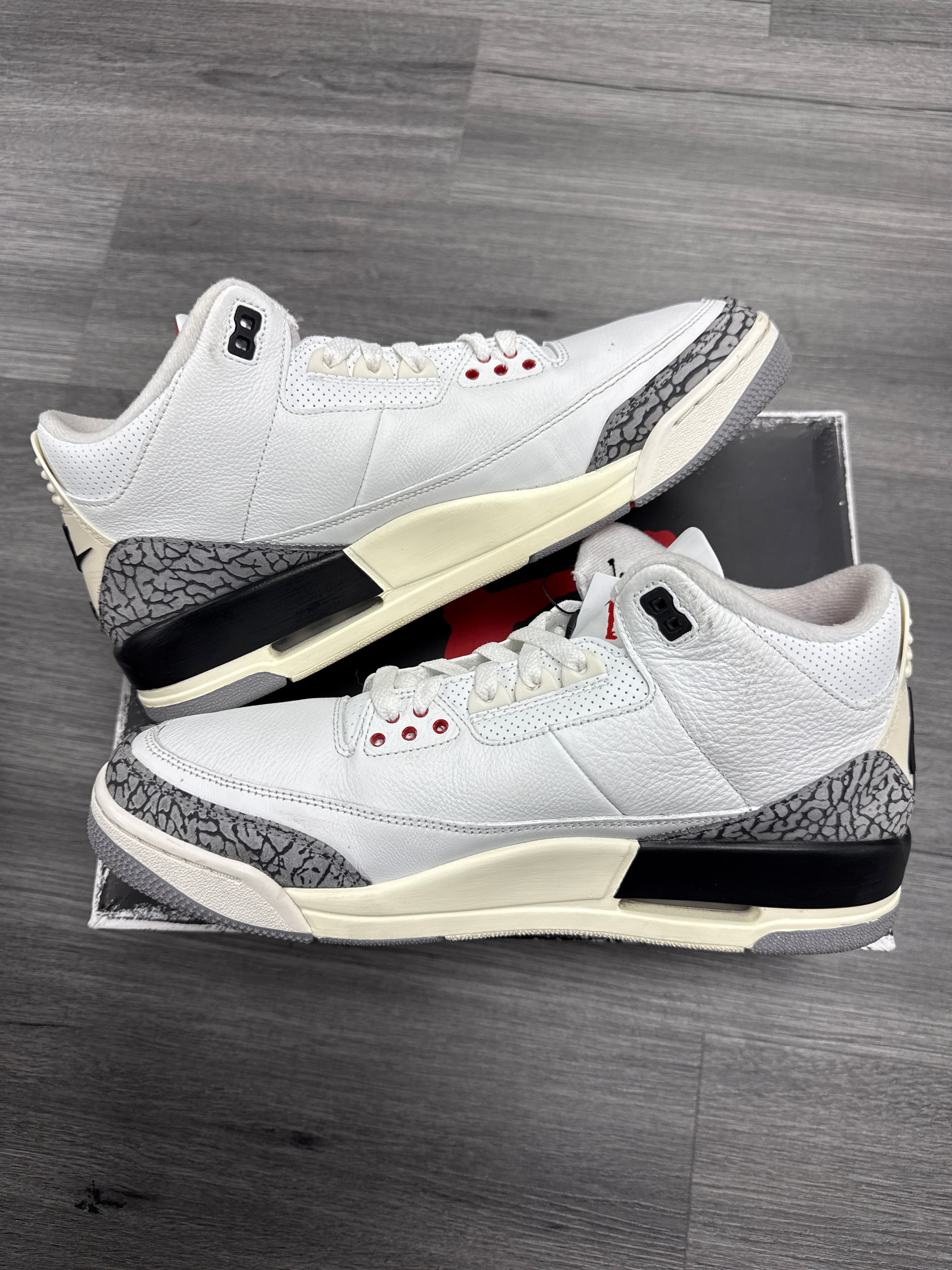 Jordan 3 White Cement (Reimagined) - size 12