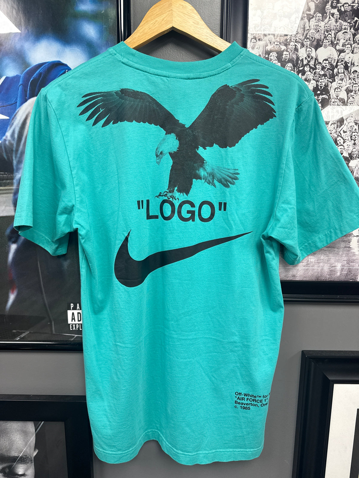 Nike Off White Teal Tee - size M