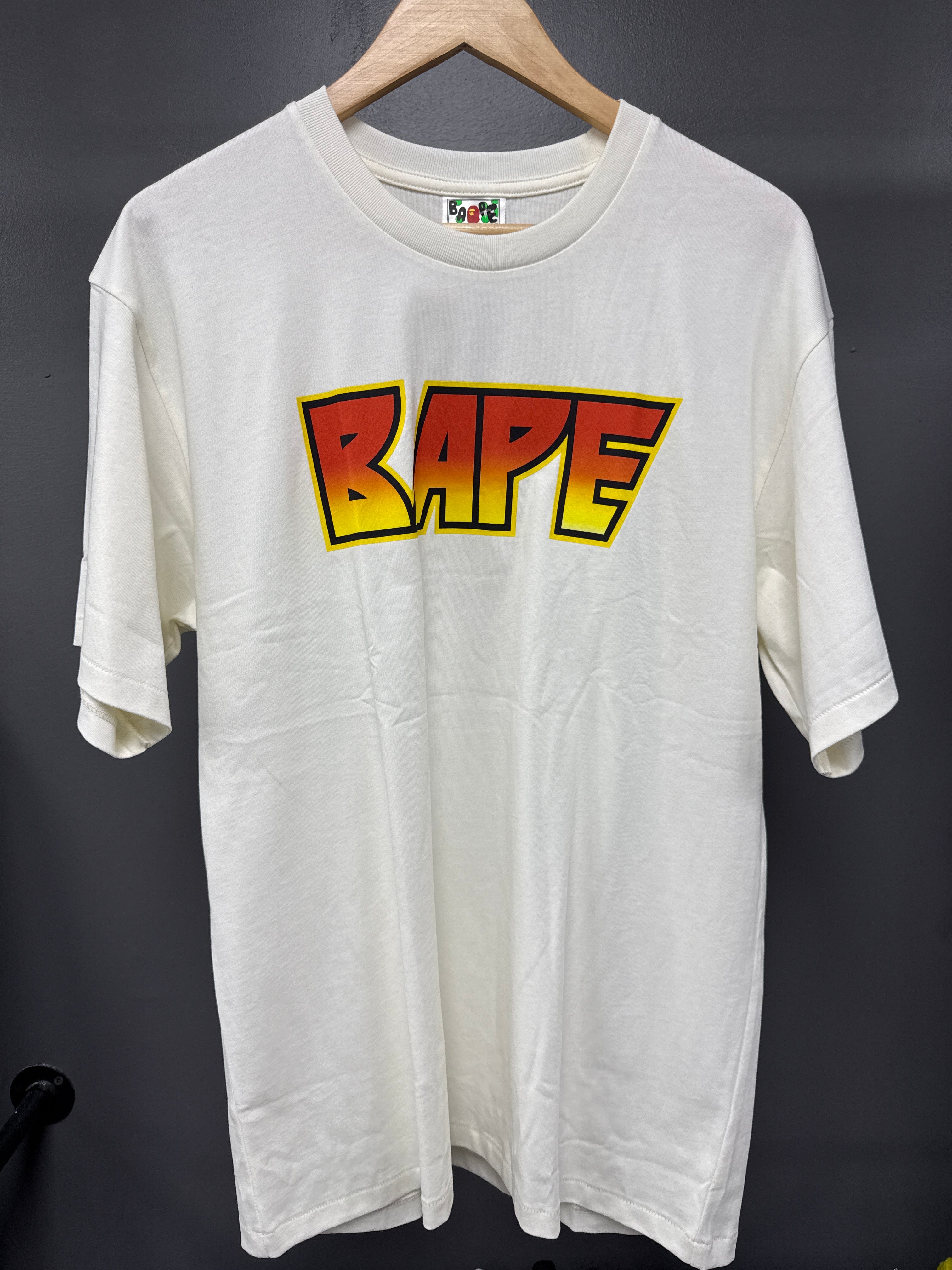 BAPE KISS Logo Tee White - size xl