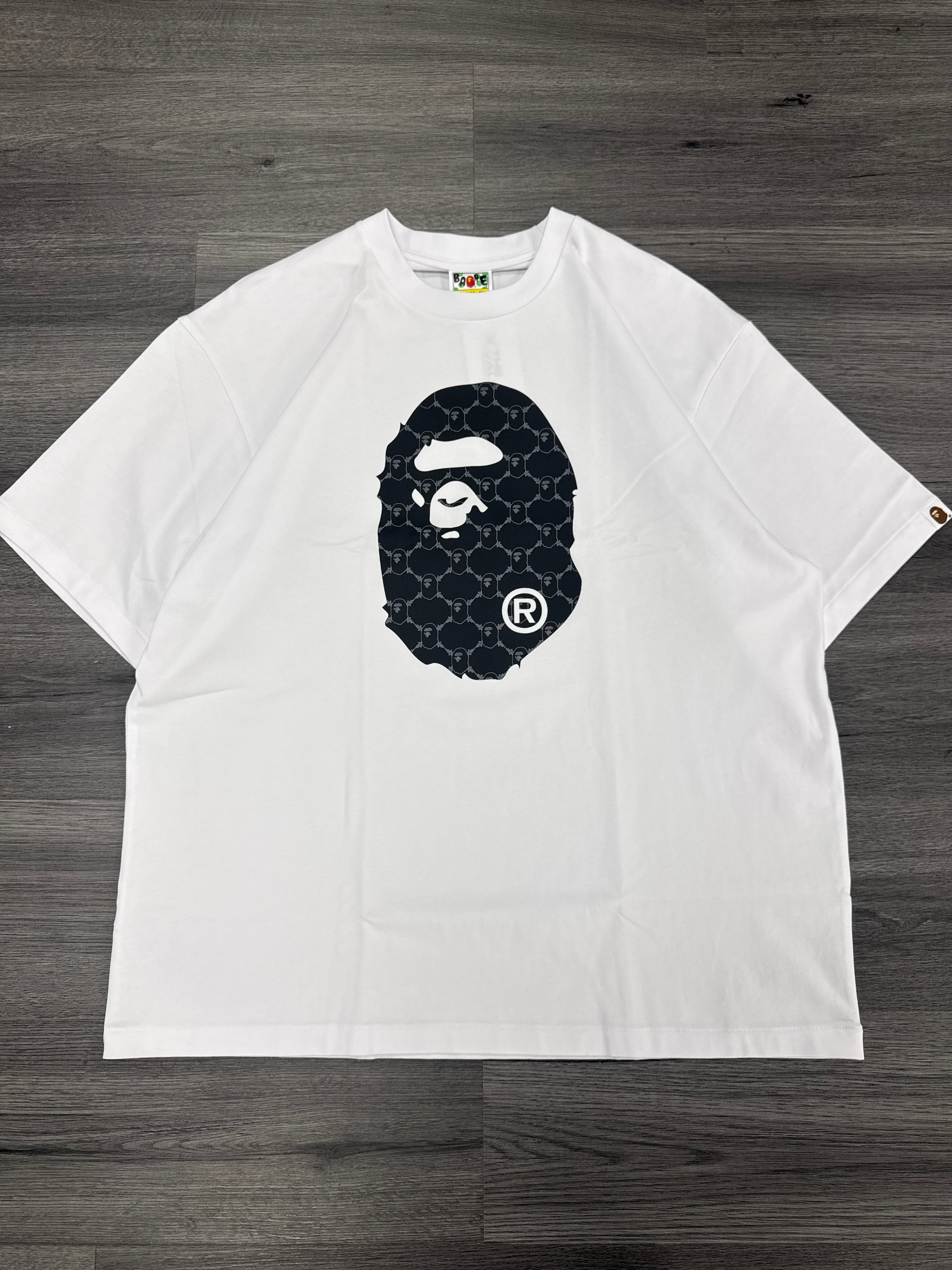BAPE Ape Head Tee white/black