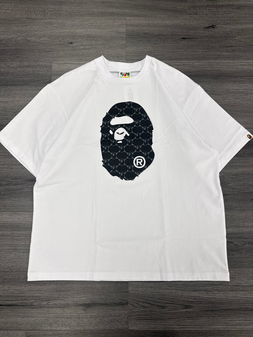 BAPE Ape Head Tee white/black