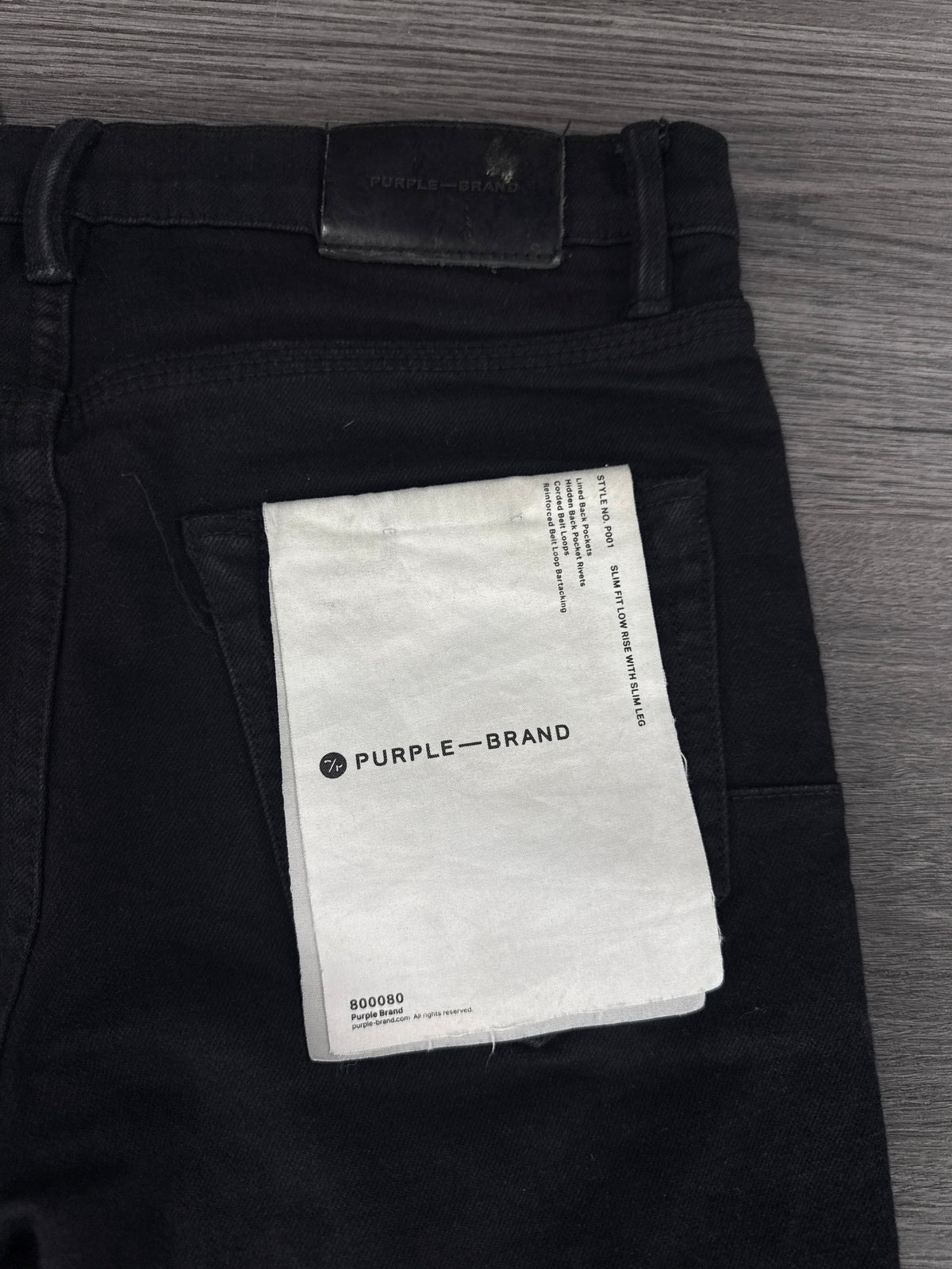 Purple Brand P001 Black Skinny Jeans - size 28