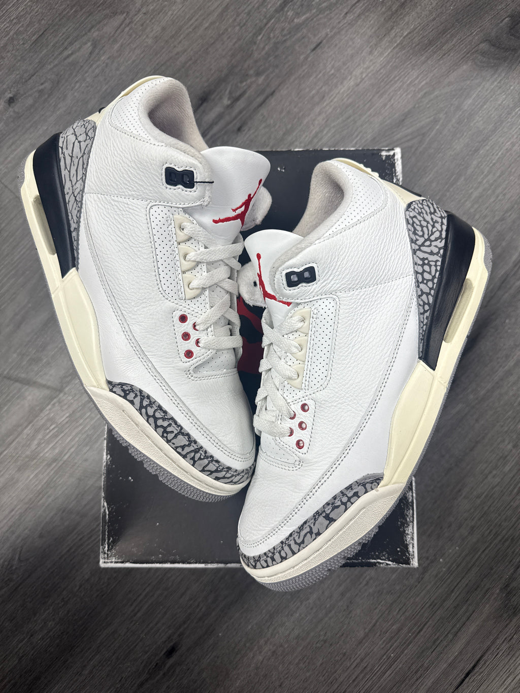 Jordan 3 White Cement Reimagined - size 9