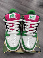 A Bathing Ape Sk8 Sta Green/Pink - size 10
