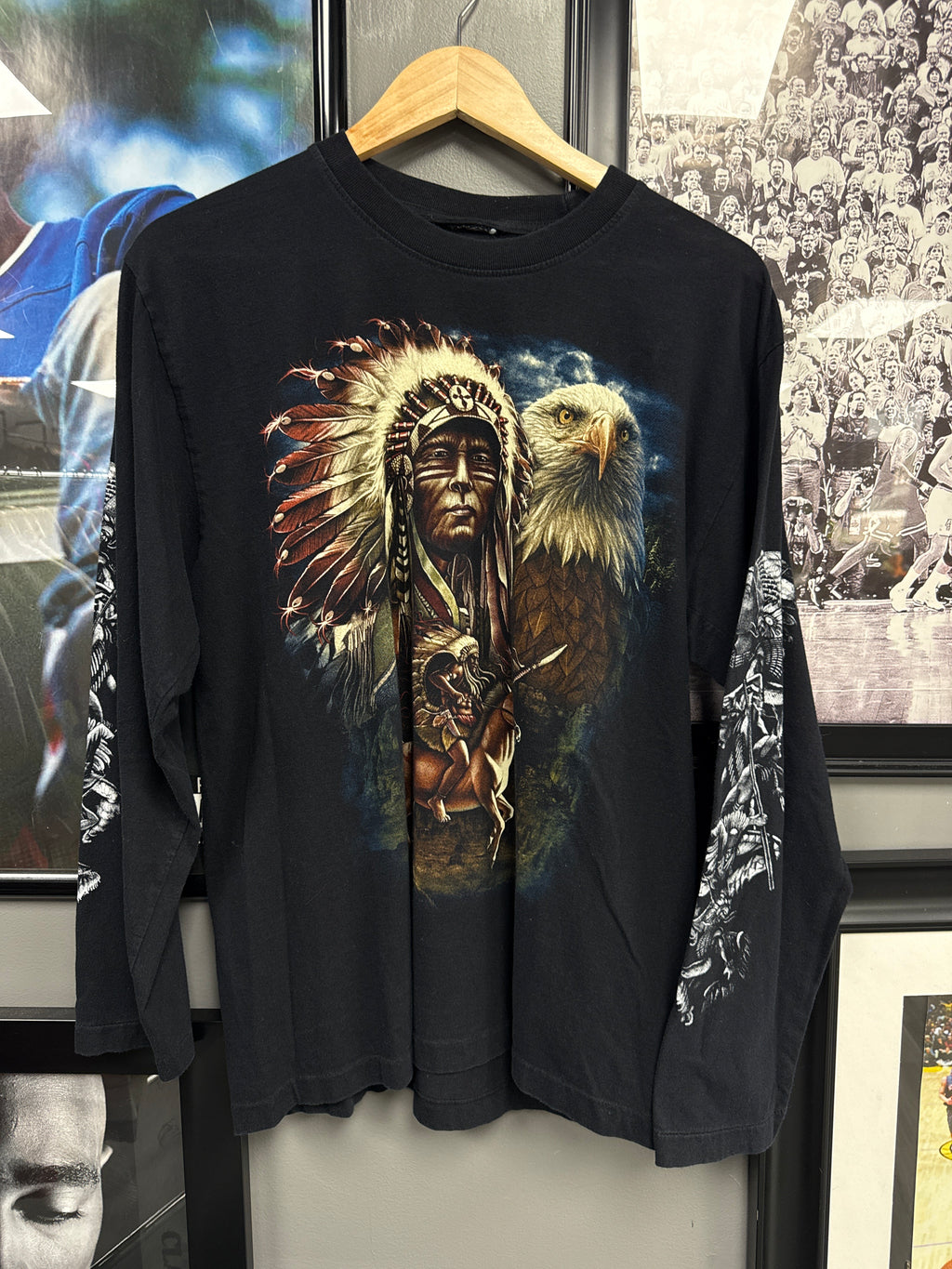 Rock Eagle Chief LS Tee - size L