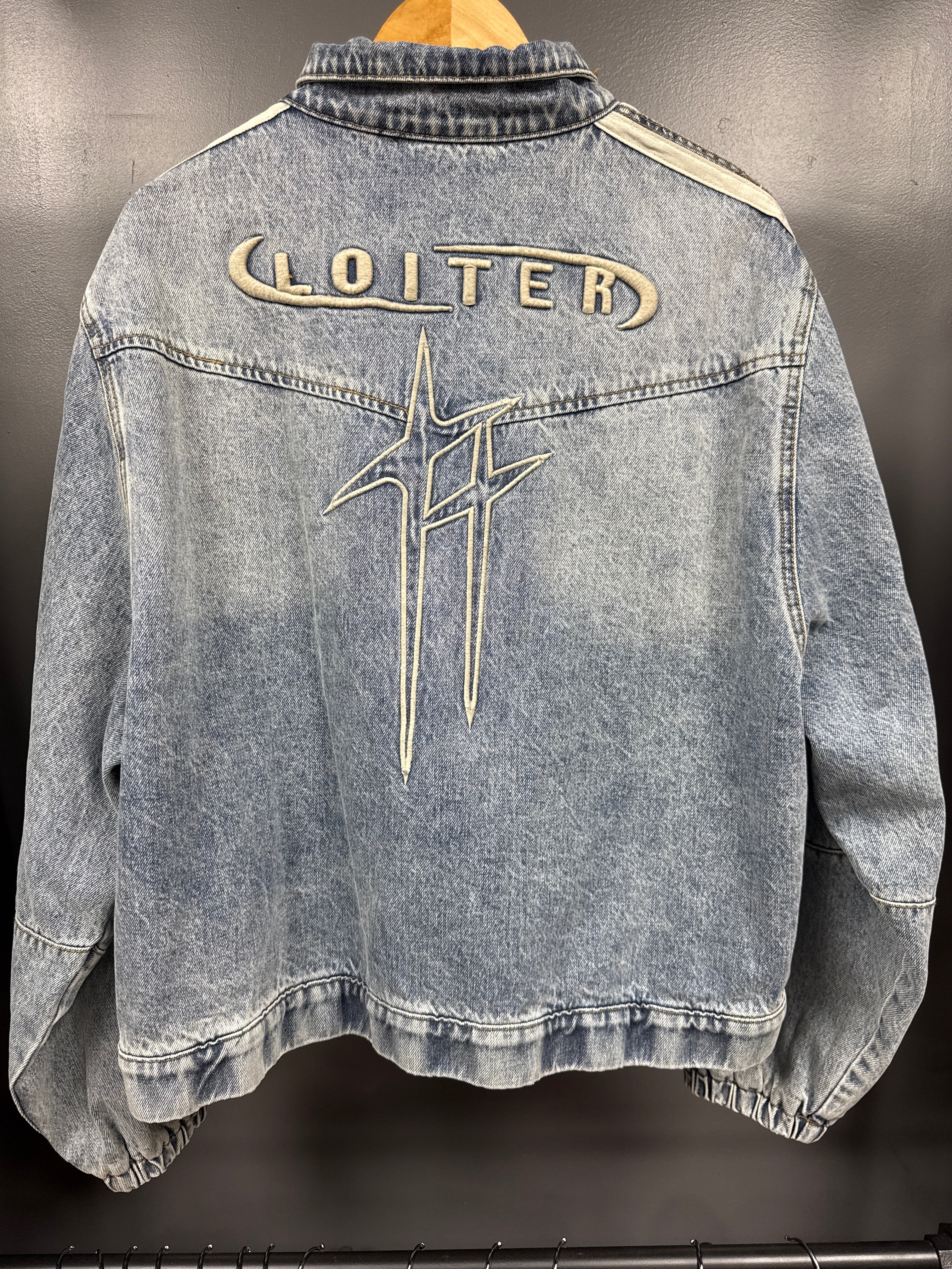 Loiter Denim Zip Up - size m