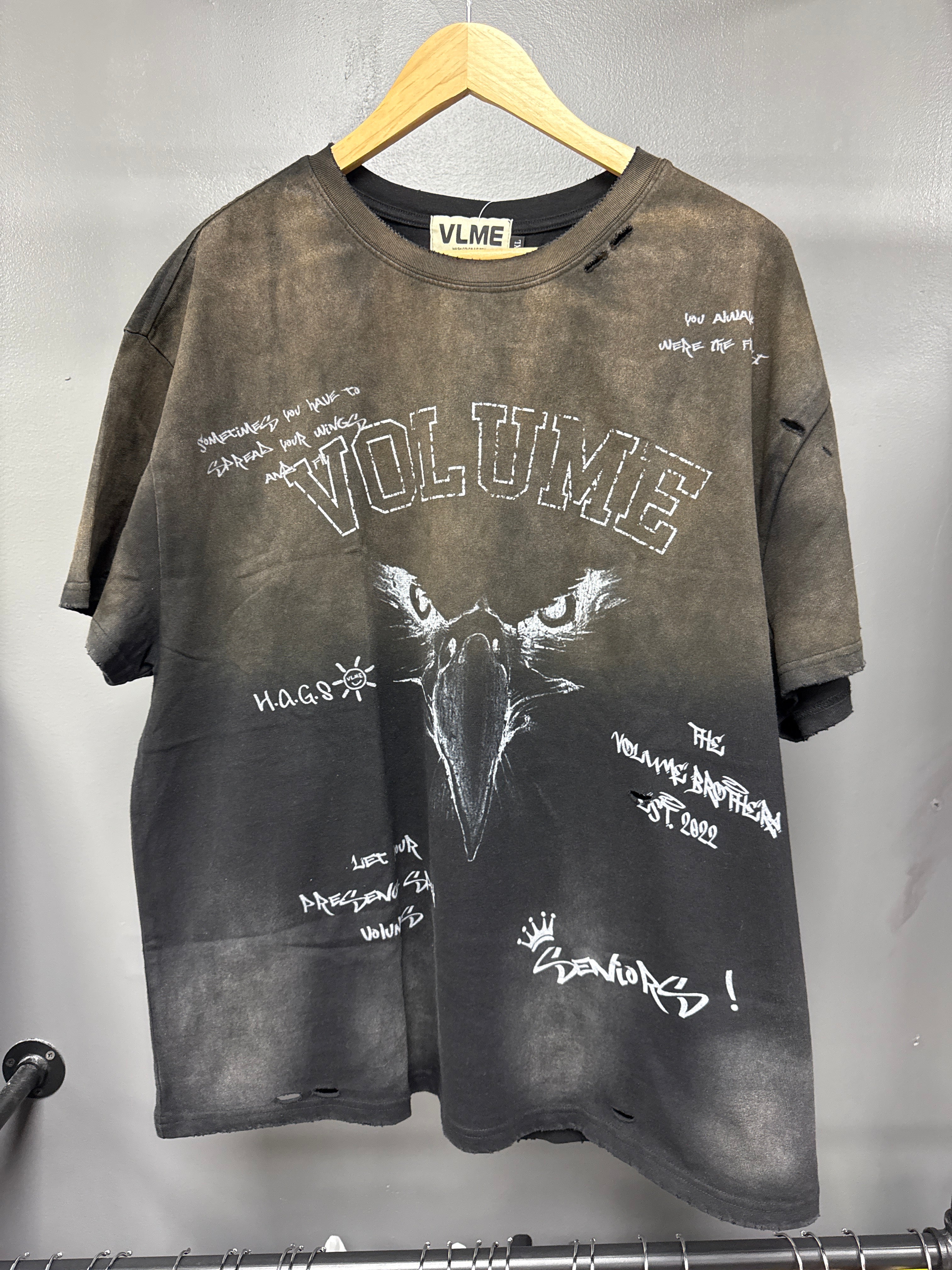 VLME Eagle Tee Washed Black