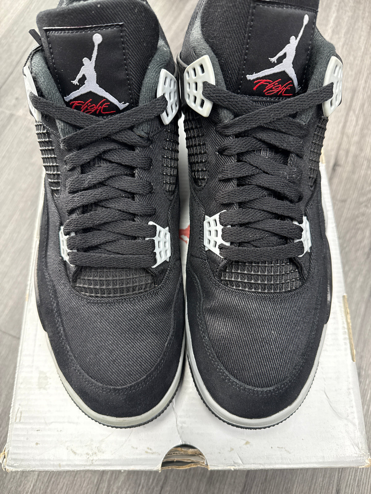 Jordan 4 Black Canvas - size 12