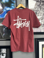 Stussy Logo Tee Maroon
