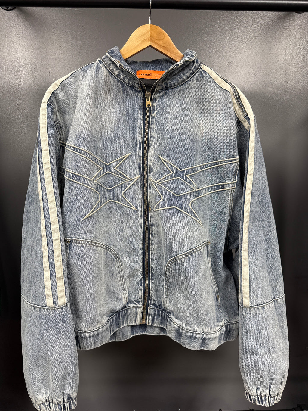 Loiter Denim Zip Up - size m