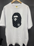 BAPE Ape Head Tee white/black