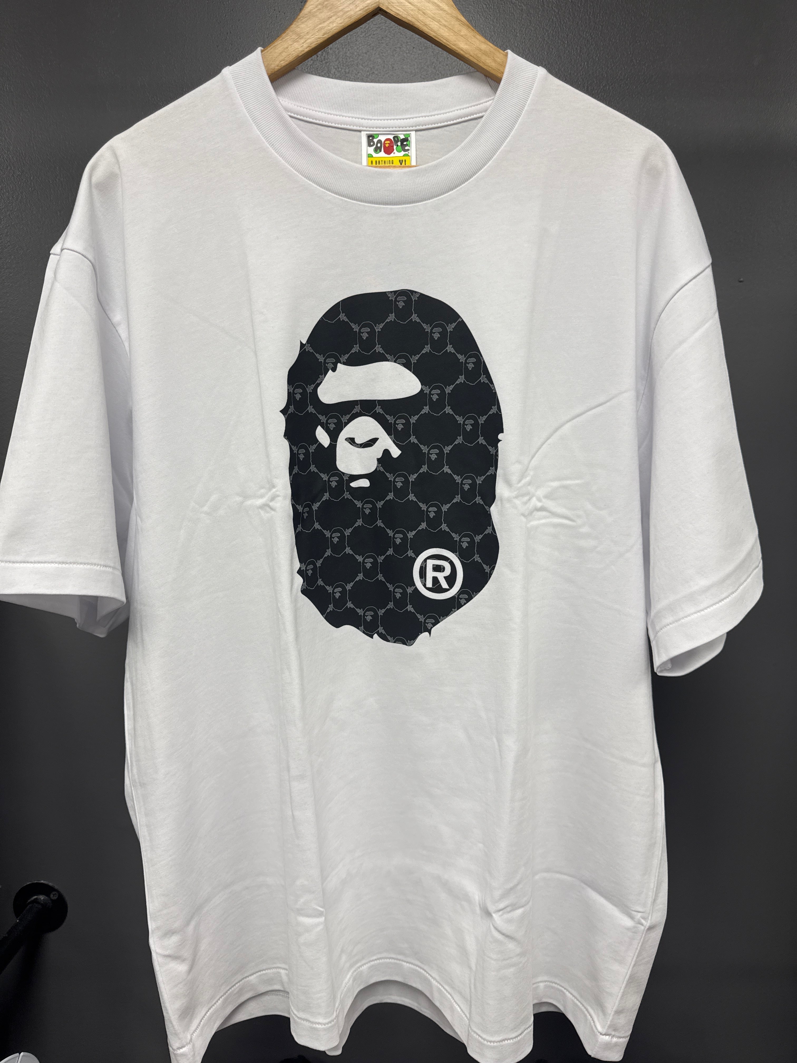 BAPE Ape Head Tee white/black