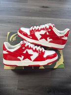 BAPE SK8 STA Red/White Patent - size 9.5