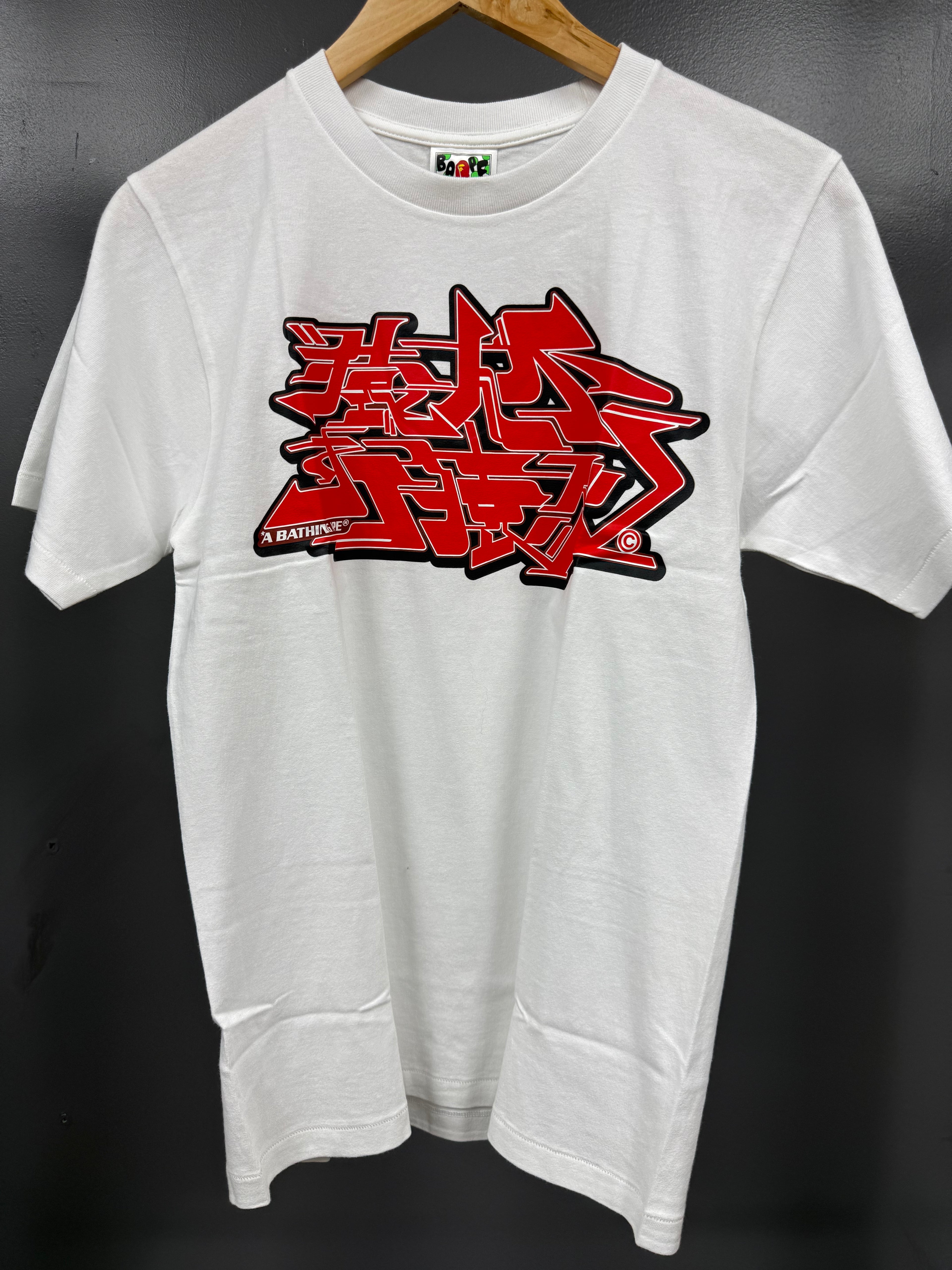 BAPE Asnka Kanji Graffiti Tee White - size s