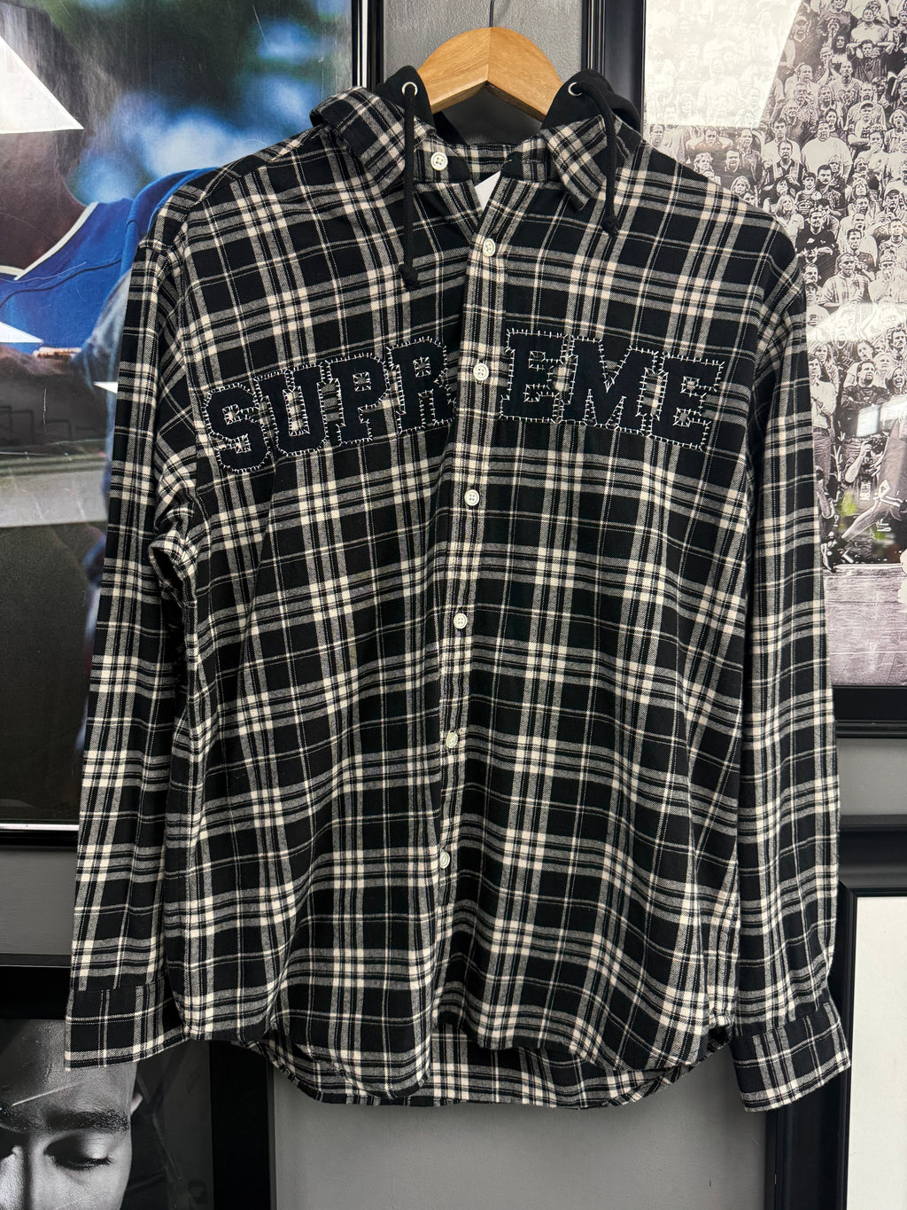 Supreme Hooded Flannel - size S